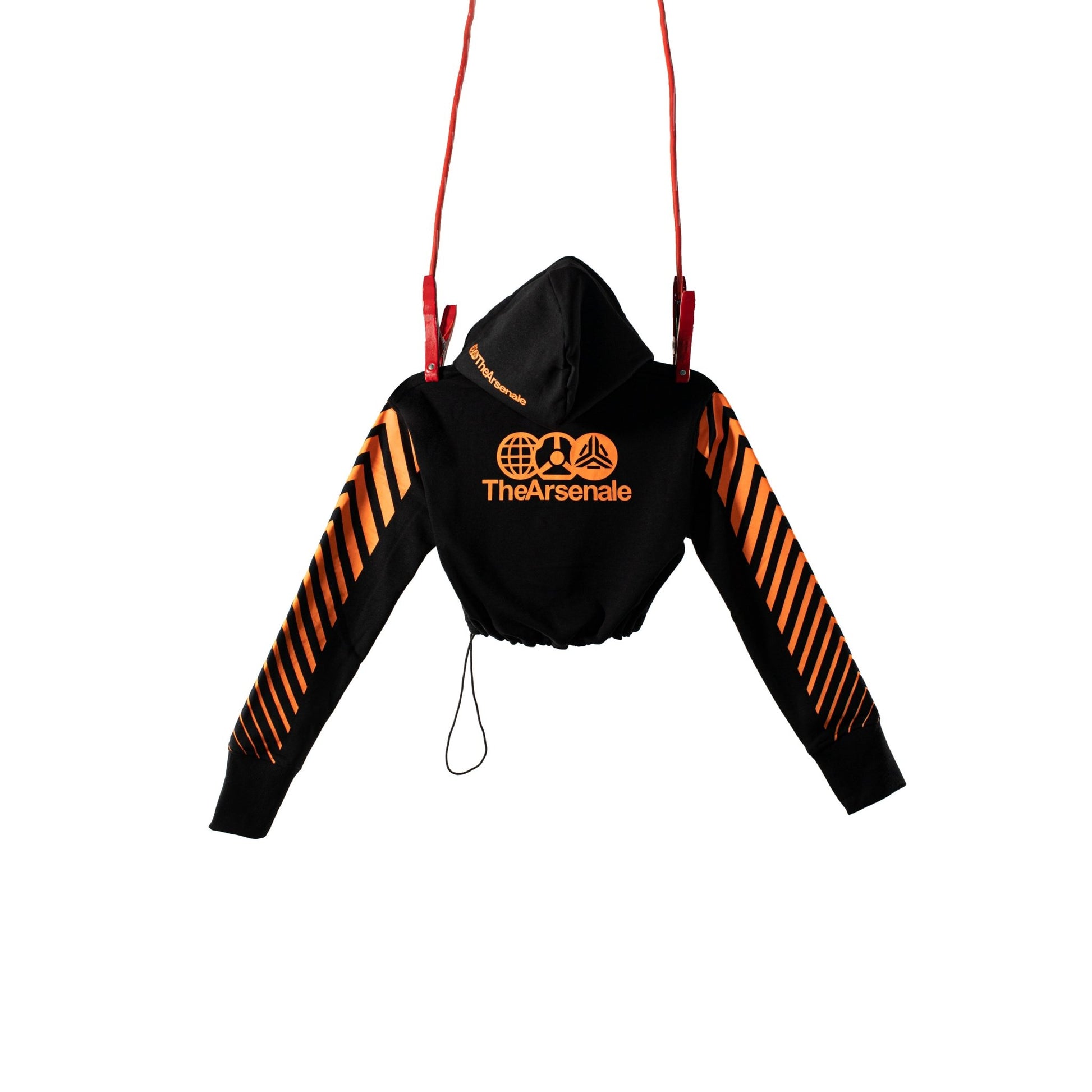 AXLE CROPPED HOODIE BLACK - TheArsenale