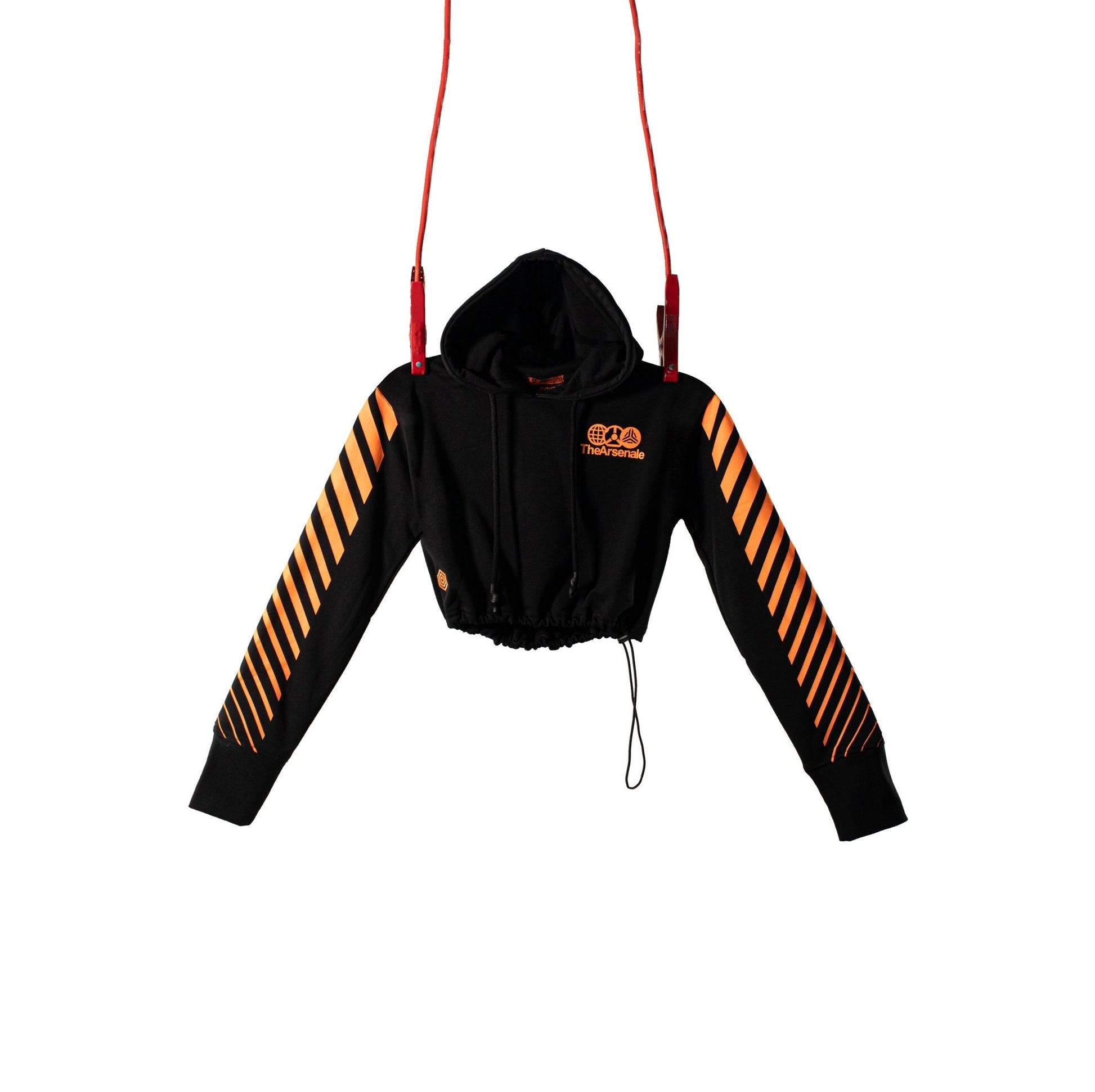 AXLE CROPPED HOODIE BLACK - TheArsenale