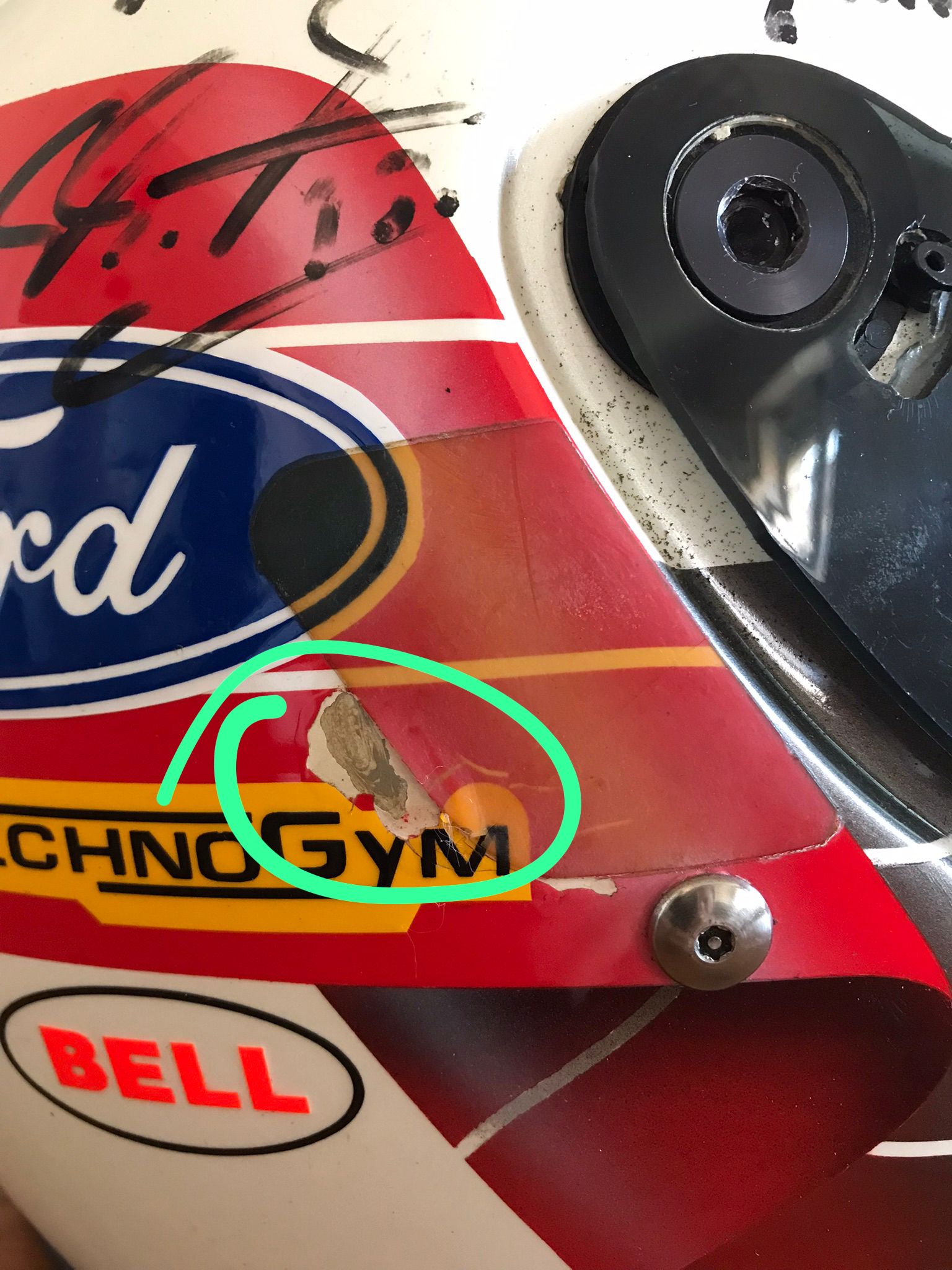 Original Michael Schumacher's 1993 Signed Bell Helmet - TheArsenale