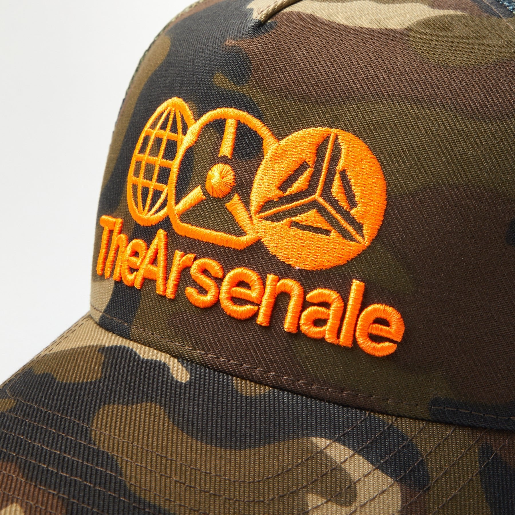 TheArsenale Trucker Cap Camo Orange - TheArsenale