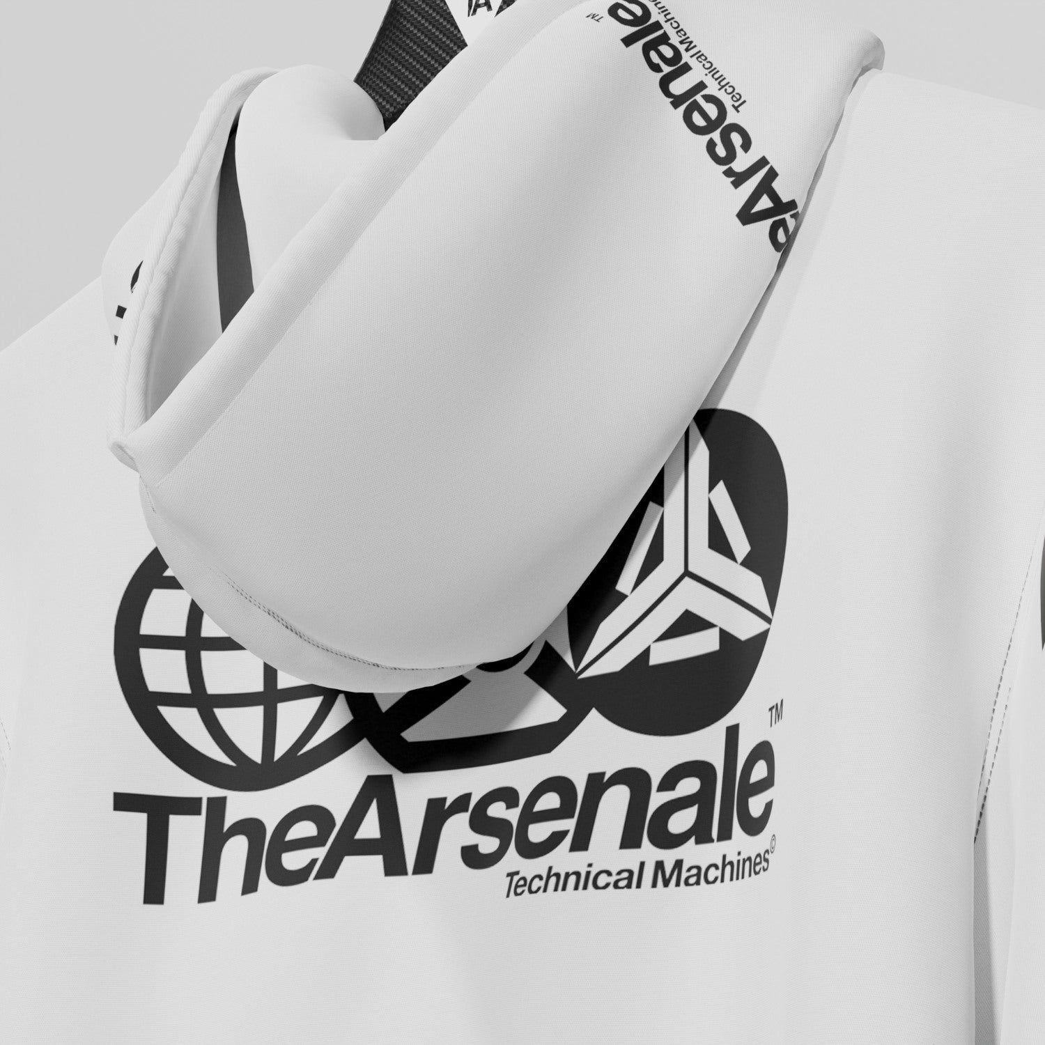 TRANSMISSION HOODIE WHITE - TheArsenale