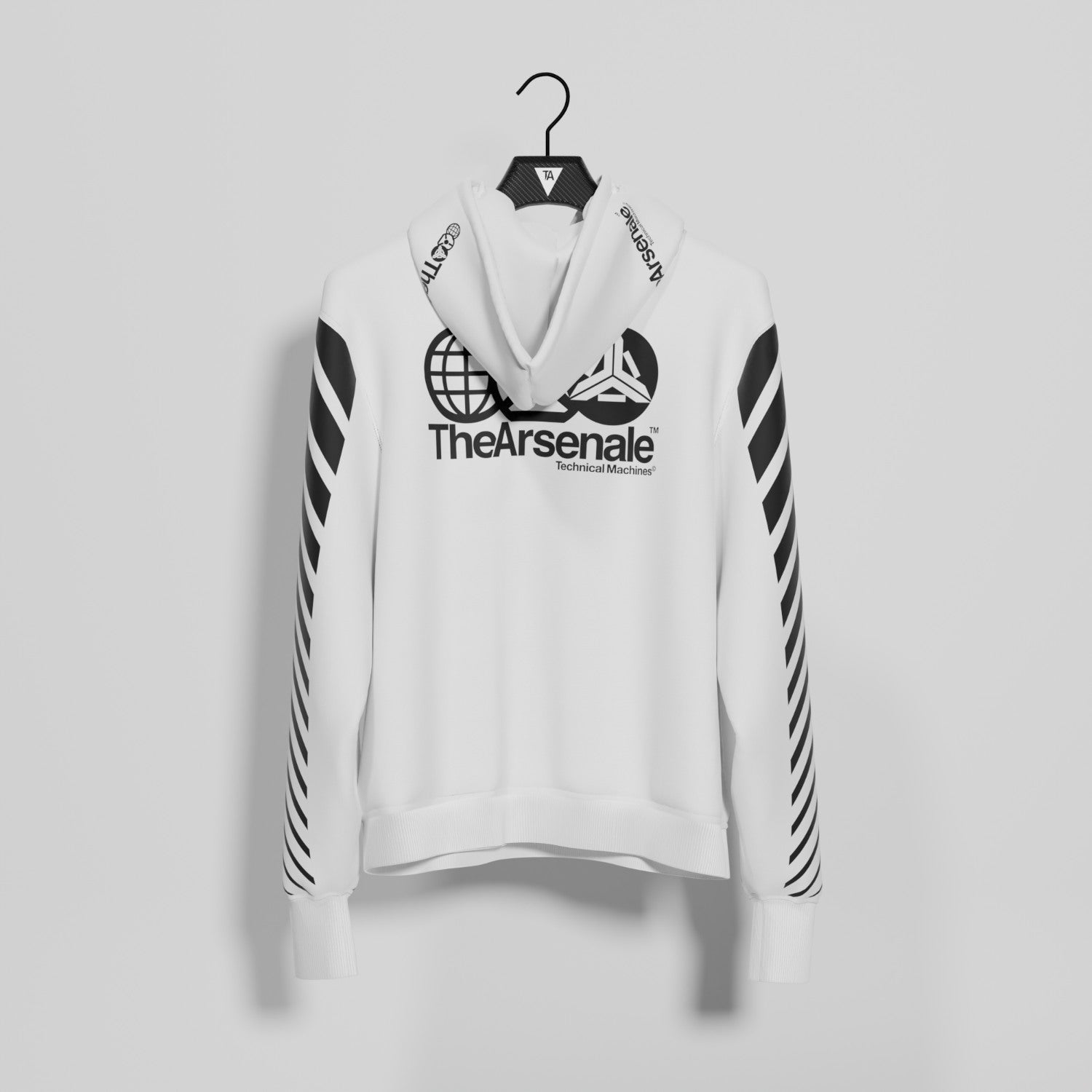 TRANSMISSION HOODIE WHITE - TheArsenale