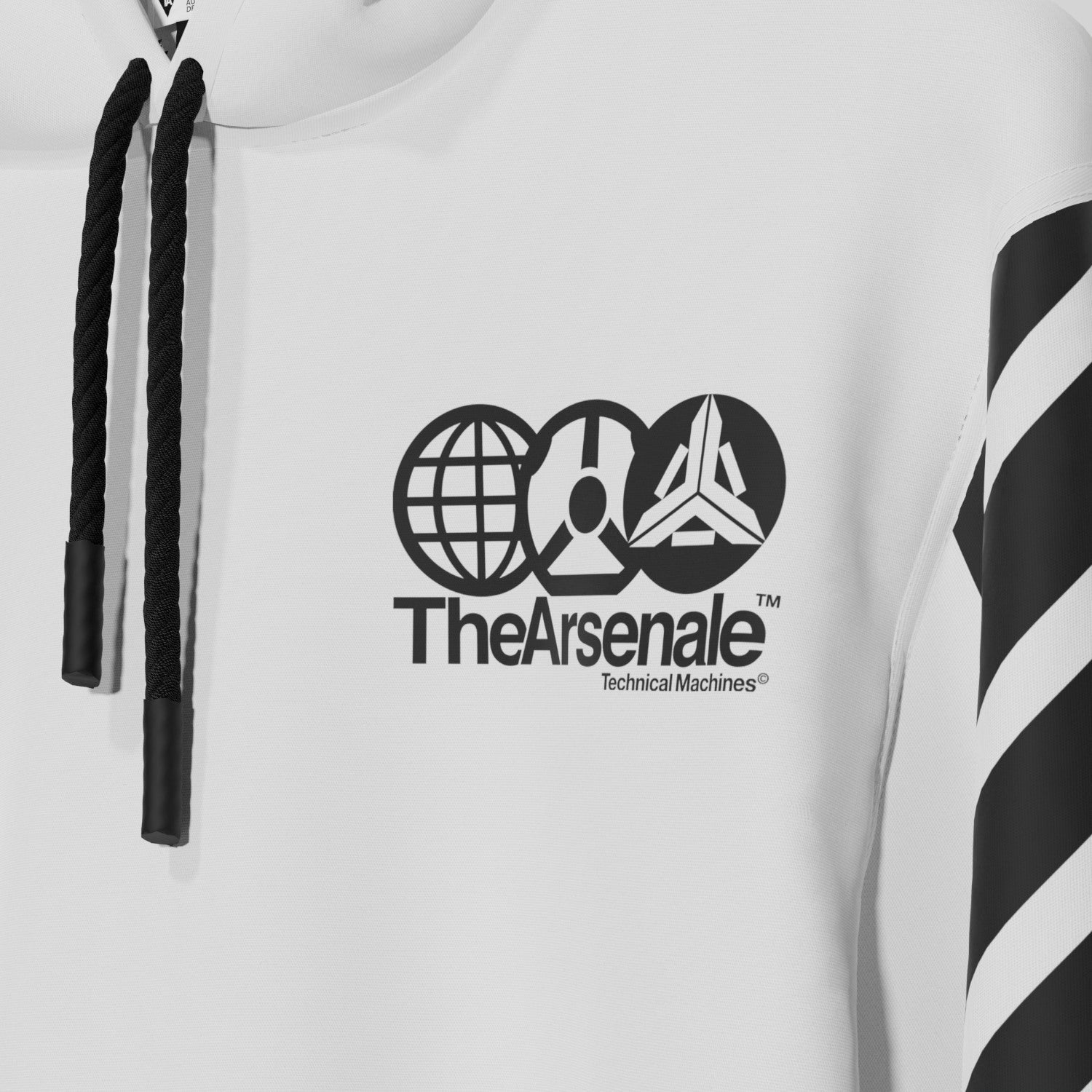 TRANSMISSION HOODIE WHITE - TheArsenale